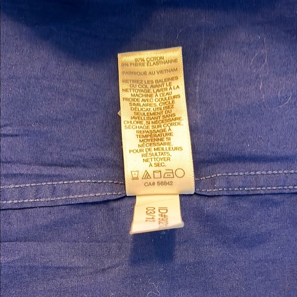 Express 1MX Blue Button-Up Shirt Size Small Petite - Picture 9 of 9